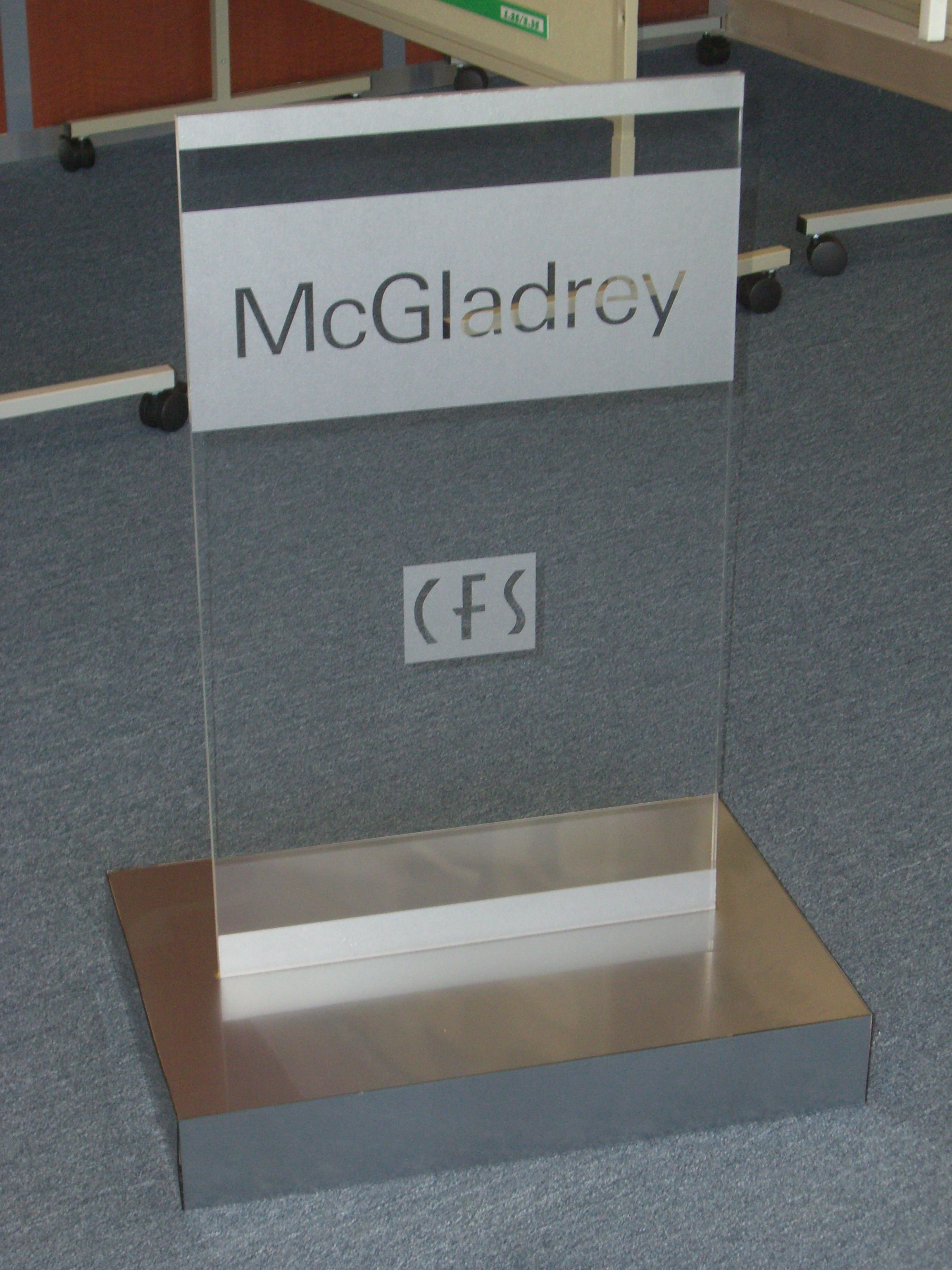 custom etched acrylic award