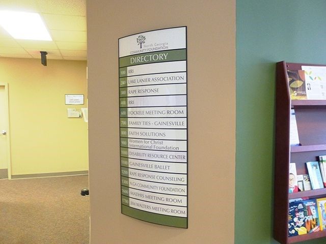 indoor reception office directory suite numbers