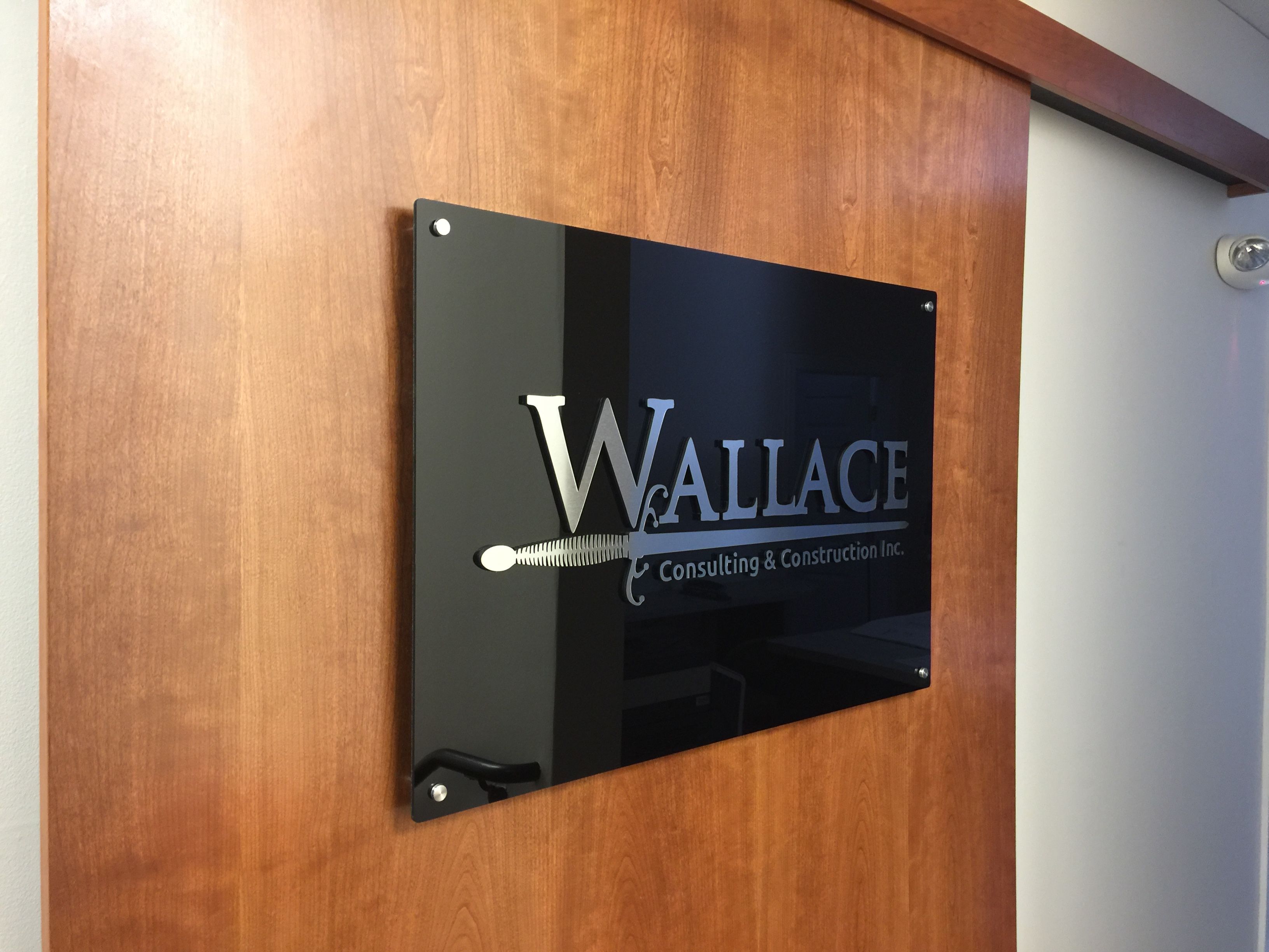 custom cut panels 3d mounted lobby logo signs